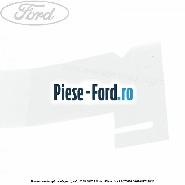 Bandou usa dreapta spate Ford Fiesta 2013-2017 1.5 TDCi 95 cai diesel