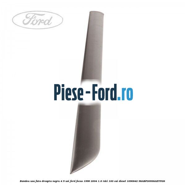 Bandou usa fata dreapta negru 4/5 usi Ford Focus 1998-2004 1.8 TDCi 100 cai diesel #55396DC37E