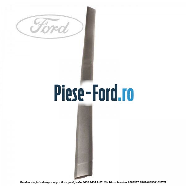 Bandou usa fata dreapta negru 5 usi Ford Fiesta 2002-2005 1.25 16V 70 cai benzina #4AD14A33E5