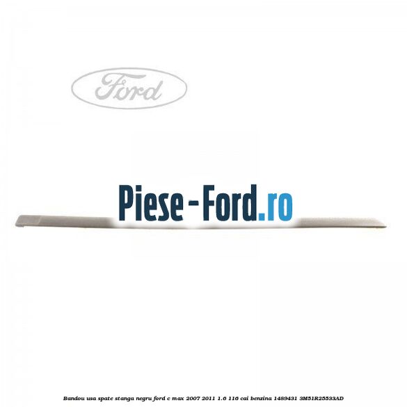 Bandou usa spate stanga negru Ford C-Max 2007-2011 1.6 116 cai benzina #F284433EA4