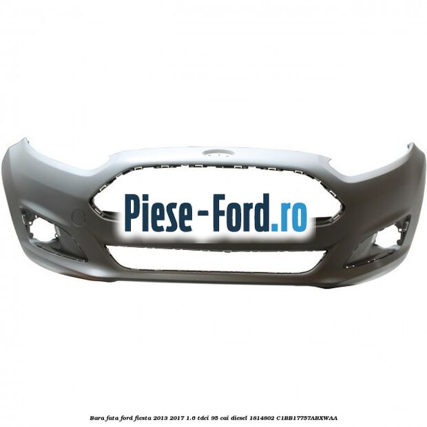 Acoperire carlig de remorcare bara fata Ford Fiesta 2013-2017 1.6 TDCi 95 cai diesel