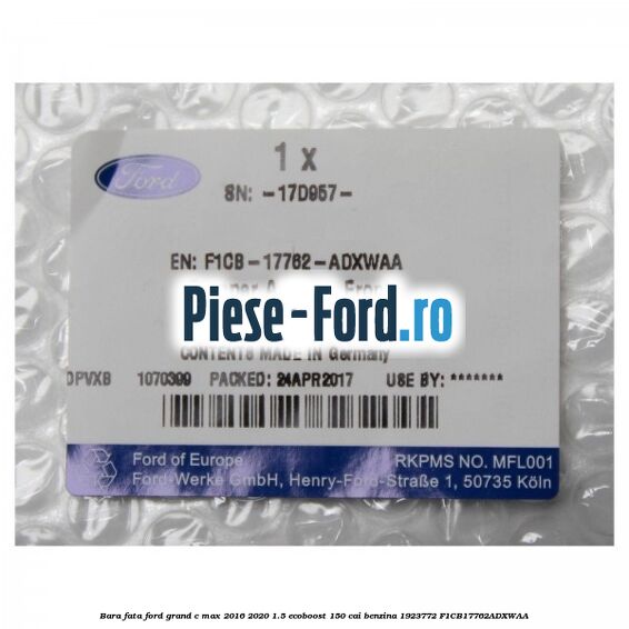 Bara fata Ford Grand C-Max 2016-2020 1.5 EcoBoost 150 cai benzina #8A8634442D