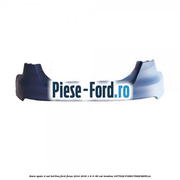 Acoperire carlig de remorcare bara spate berlina Ford Focus 2014-2018 1.6 Ti 85 cai benzina