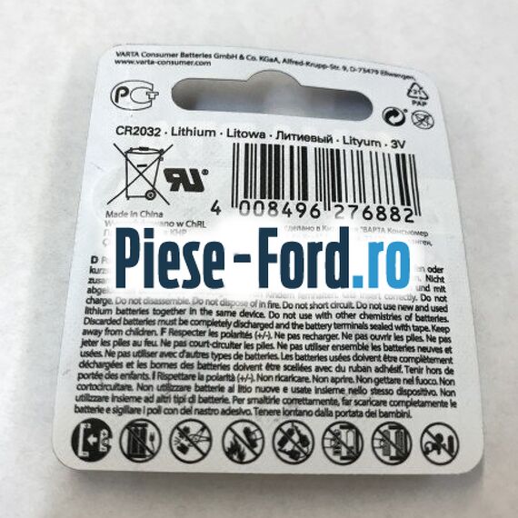 Baterie telecomanda CR2032 rotunda Ford C-Max 2011-2015 1.6 Ti 125 cai benzina #C75C4F9A79