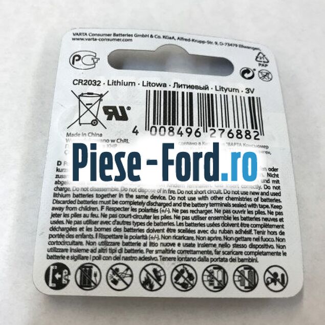 Baterie telecomanda CR2032 rotunda Ford Mondeo 2019-2023 2.0 EcoBlue 4x4 190 cai diesel #2ABC0C51E9