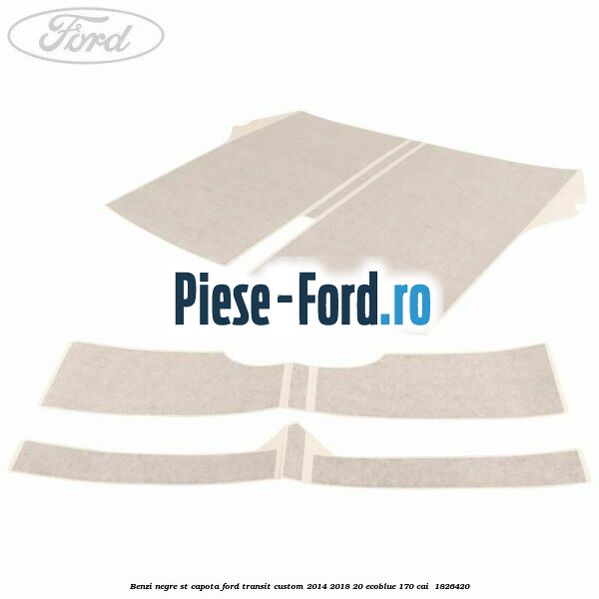Benzi negre ST capota Ford Transit Custom 2014-2018 2.0 EcoBlue 170 cai #EFF4FB597F