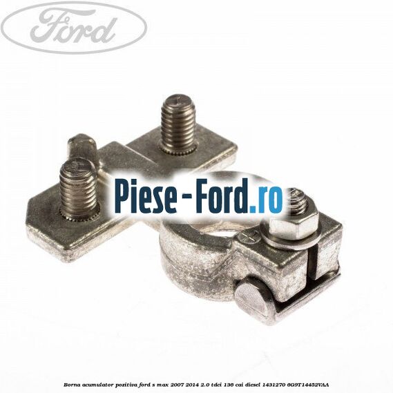 Borna acumulator pozitiv cu cablu si senzor motor Ford S-Max 2007-2014 2.0 TDCi 136 cai diesel