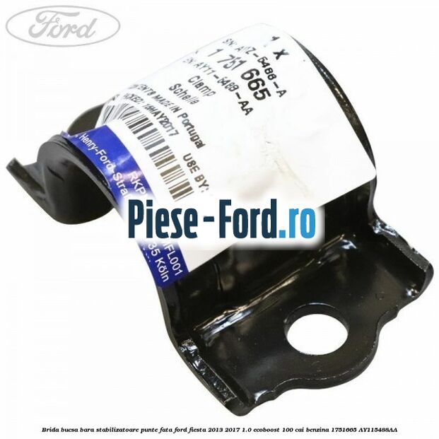 Bara stabilizatoare punte fata standard Ford Fiesta 2013-2017 1.0 EcoBoost 100 cai benzina