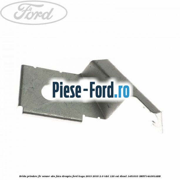 Brida fixare furtun spate stanga, frana mecanica Ford Kuga 2013-2016 2.0 TDCi 120 cai diesel