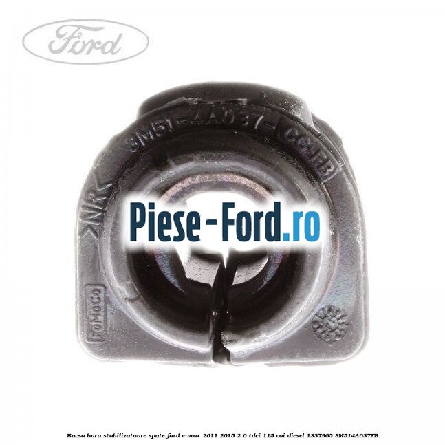 Bucsa bara stabilizatoare punte fata 23 mm Ford C-Max 2011-2015 2.0 TDCi 115 cai diesel