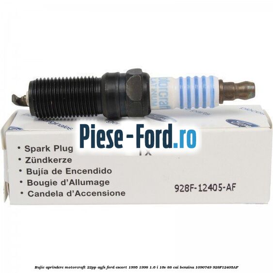 Bujie aprindere Motorcraft 22PP AYFS Ford Escort 1995-1998 1.6 i 16V 88 cai benzina #E8C9E43CFD