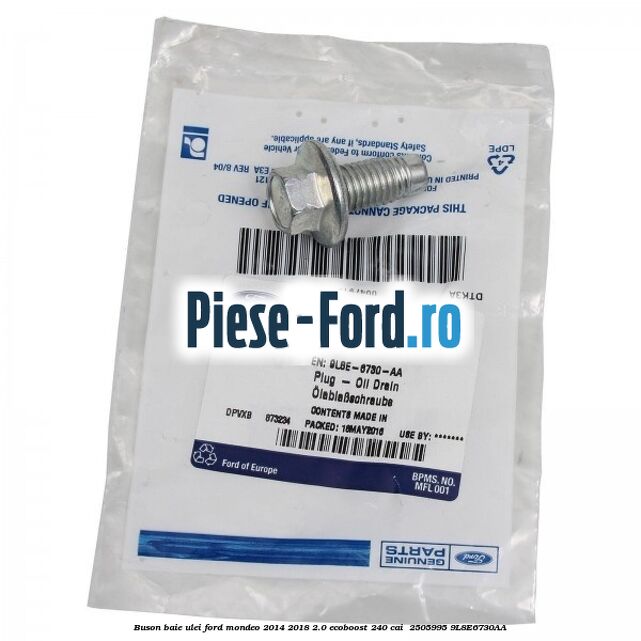 Buson baie ulei Ford Mondeo 2014-2018 2.0 EcoBoost 240 cai #EF06019D44 Buson baie ulei Ford Mondeo 2014-2018 2.0 EcoBoost 240 cai #EF06019D44