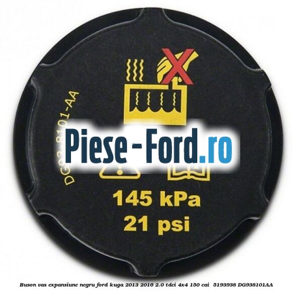 Buson vas expansiune negru Ford Kuga 2013-2016 2.0 TDCi 4x4 150 cai  #B27A857D4A