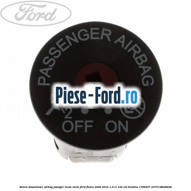 Buton dezactivare airbag pasager locas cheie Ford Fiesta 2008-2012 1.6 Ti 120 cai benzina