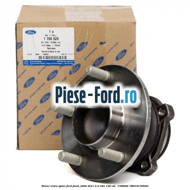 Butuc roata spate Ford Focus 2008-2011 2.0 TDCi 136 cai #2D7840B532 Butuc roata spate Ford Focus 2008-2011 2.0 TDCi 136 cai #2D7840B532