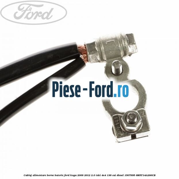 Borna acumulator negativ Ford Kuga 2008-2012 2.0 TDCi 4x4 136 cai diesel