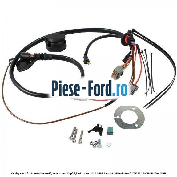Cablaj electric de instalare carlig remorcare 13 pini Ford C-Max 2011-2015 2.0 TDCi 140 cai diesel #FF541AD46E