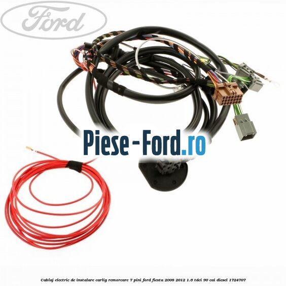 Cablaj electric de instalare carlig remorcare 7 pini Ford Fiesta 2008-2012 1.6 TDCi 90 cai diesel #FC33B5AE02