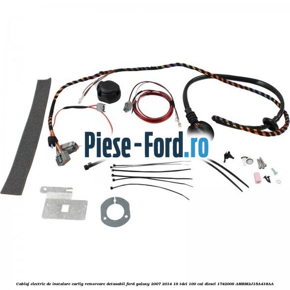 Cablaj electric de instalare carlig remorcare detasabil Ford Galaxy 2007-2014 1.8 TDCi 100 cai #2984B3CFD4