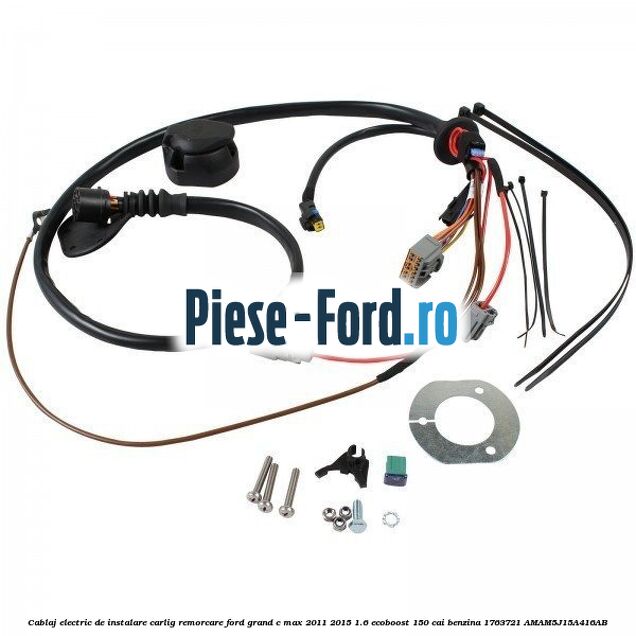 Adaptor priza 13 pin - 7 pin Ford Grand C-Max 2011-2015 1.6 EcoBoost 150 cai benzina