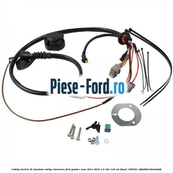 Adaptor priza 13 pin - 7 pin Ford Grand C-Max 2011-2015 1.6 TDCi 115 cai diesel