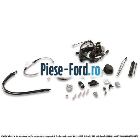 Cablaj electric de instalare carlig remorcare 13 pini Ford Grand C-Max 2011-2015 1.6 TDCi 115 cai diesel
