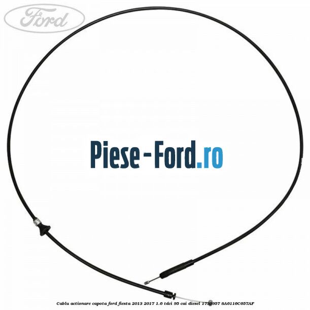 Cablu actionare capota Ford Fiesta 2013-2017 1.6 TDCi 95 cai diesel
