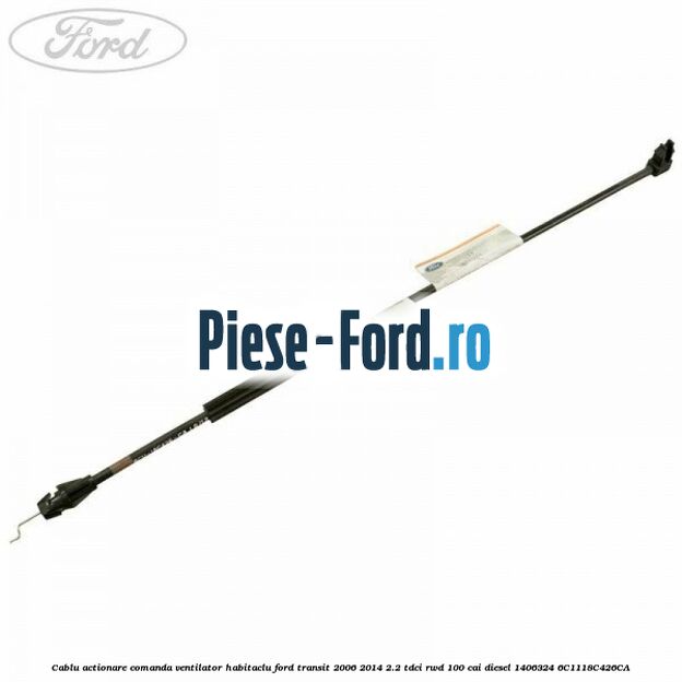 Cablu actionare comanda ventilator habitaclu Ford Transit 2006-2014 2.2 TDCi RWD 100 cai diesel