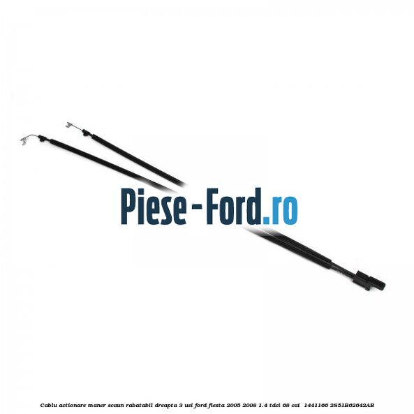 Cablu actionare maner scaun rabatabil dreapta 3 usi Ford Fiesta 2005-2008 1.4 TDCi 68 cai  #DB0F63C2EE