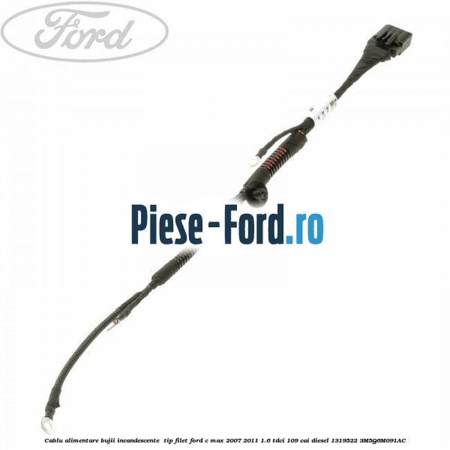 Bujie incandescenta, tip filet Ford C-Max 2007-2011 1.6 TDCi 109 cai diesel