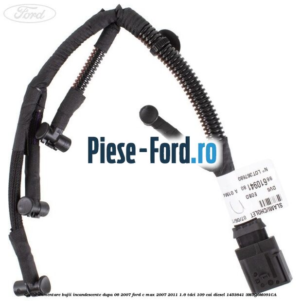 Cablu alimentare bujii incandescente dupa 06/2007 Ford C-Max 2007-2011 1.6 TDCi 109 cai diesel