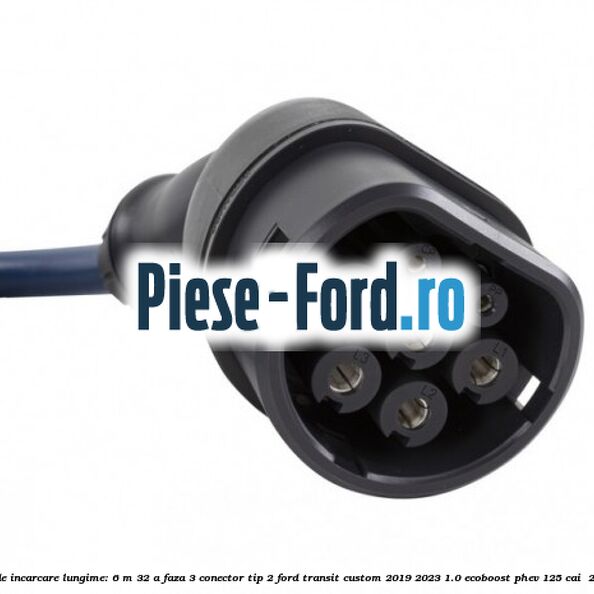 Cablu de incarcare lungime: 6 m 32 A faza 3 conector tip 2 Ford Transit Custom 2019-2023 1.0 EcoBoost PHEV 125 cai  #1E198AC5C1