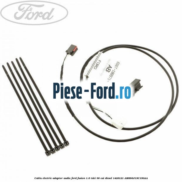 Cablu electric adaptor audio Ford Fusion 1.6 TDCi 90 cai diesel