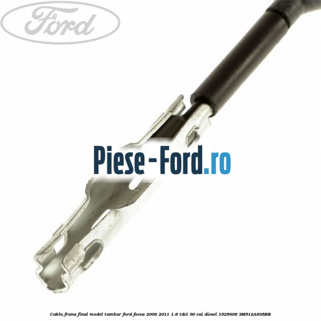 Cablu frana final model tambur Ford Focus 2008-2011 1.6 TDCi 90 cai diesel #1D0B763689