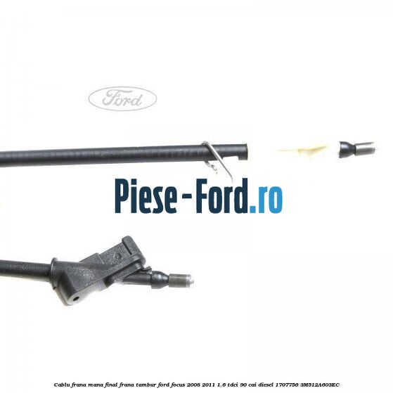 Cablu frana mana final, frana tambur Ford Focus 2008-2011 1.6 TDCi 90 cai diesel #5CF288A1A3