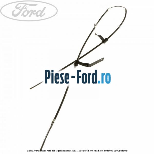 Cablu frana mana roti duble Ford Transit 1991-1994 2.5 DI 70 cai diesel #A9E2780E98