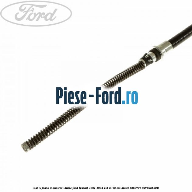 Cablu frana mana roti duble Ford Transit 1991-1994 2.5 DI 70 cai diesel #A9E2780E98