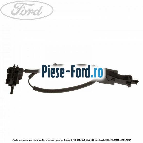 Cablu mecanism protectie portiera fata, dreapta Ford Focus 2014-2018 1.5 TDCi 120 cai diesel