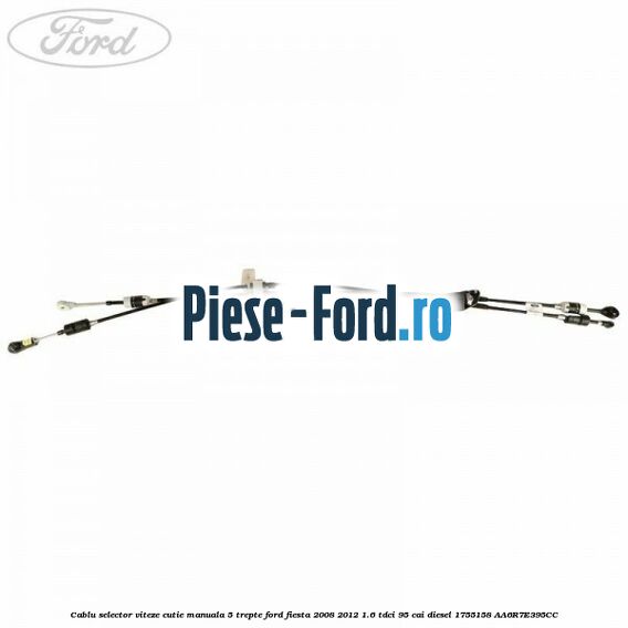 Cablu selector cutie de viteze 5 trepte manuala Ford Fiesta 2008-2012 1.6 TDCi 95 cai diesel