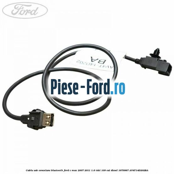 Cablu RCA jack 3,5-3,5mm Ford C-Max 2007-2011 1.6 TDCi 109 cai diesel