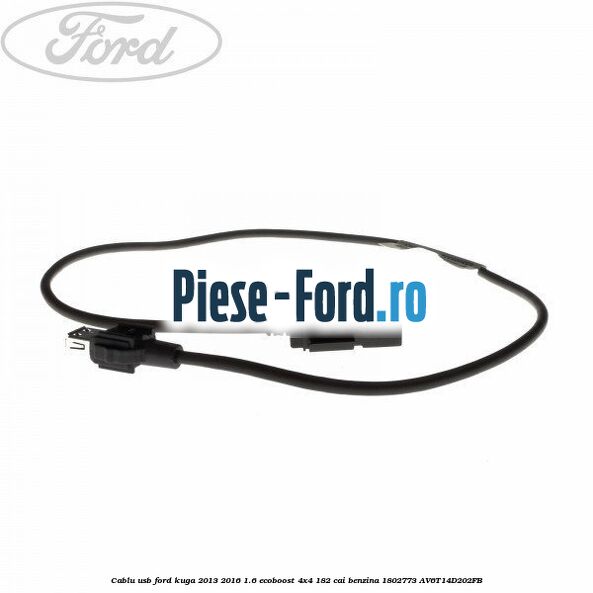 Cablu RCA jack 3,5-3,5mm Ford Kuga 2013-2016 1.6 EcoBoost 4x4 182 cai benzina