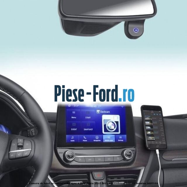 Camera de bord cu rezolutie HD SYNC 4 Ford Fiesta 2013-2017 1.0 EcoBoost 100 cai benzina