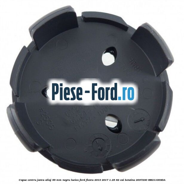 Capac centru janta aliaj 55 mm negru lucios Ford Fiesta 2013-2017 1.25 82 cai benzina #6F5D0FE31E