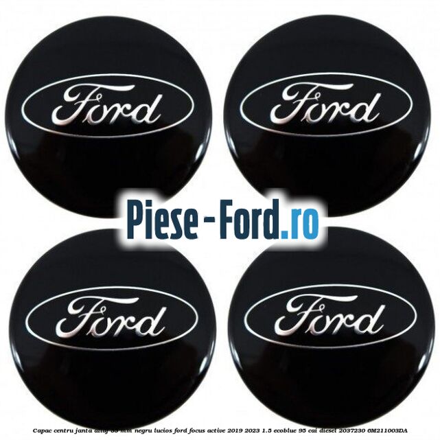 Capac centru janta aliaj 55 mm negru lucios Ford Focus Active 2019-2023 1.5 EcoBlue 95 cai diesel #BACFAF4A6D