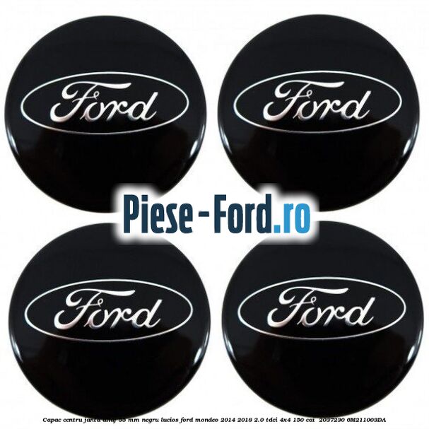 Capac centru janta aliaj 55 mm negru lucios Ford Mondeo 2014-2018 2.0 TDCi 4x4 150 cai  #F54AF7B540
