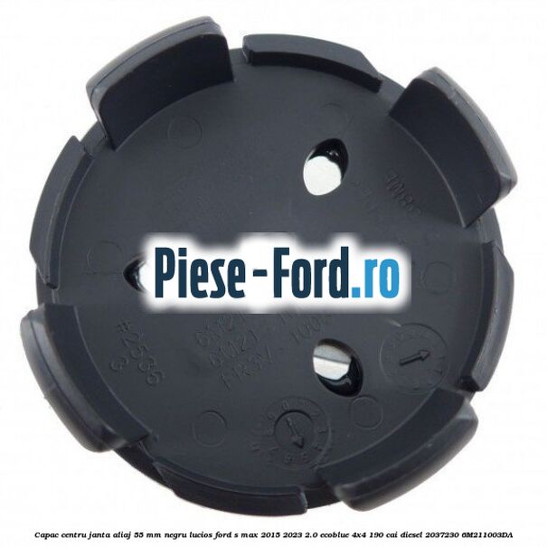 Capac centru janta aliaj 55 mm negru lucios Ford S-Max 2015-2023 2.0 EcoBlue 4x4 190 cai diesel #2CD773FFB7