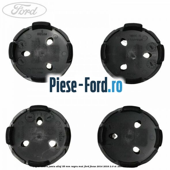 Capac centru janta aliaj 55 mm negru mat Ford Focus 2014-2018 2.0 ST 250 cai  #0FA0EB89AB