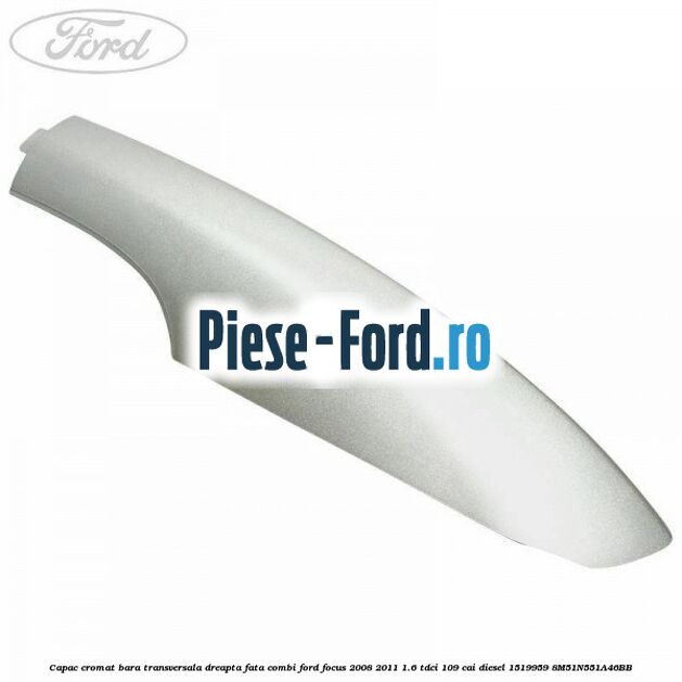 Capac cromat bara transversala dreapta fata combi Ford Focus 2008-2011 1.6 TDCi 109 cai diesel #AA5ED2EF9E