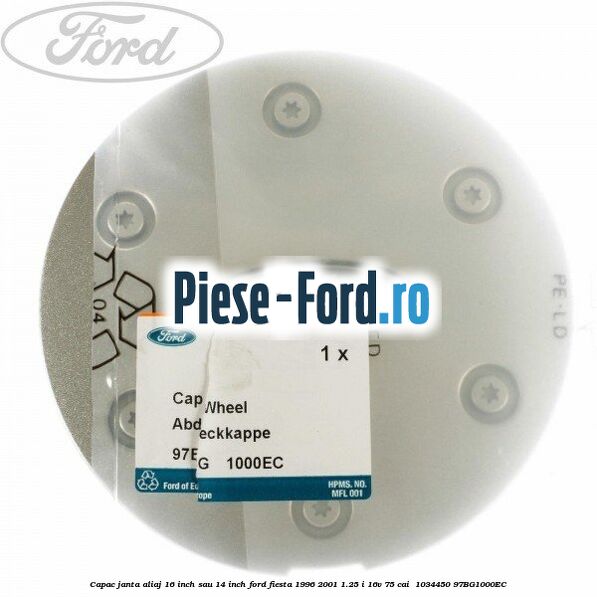 Capac janta aliaj 16 inch sau 14 inch Ford Fiesta 1996-2001 1.25 i 16V 75 cai  #71F715410A