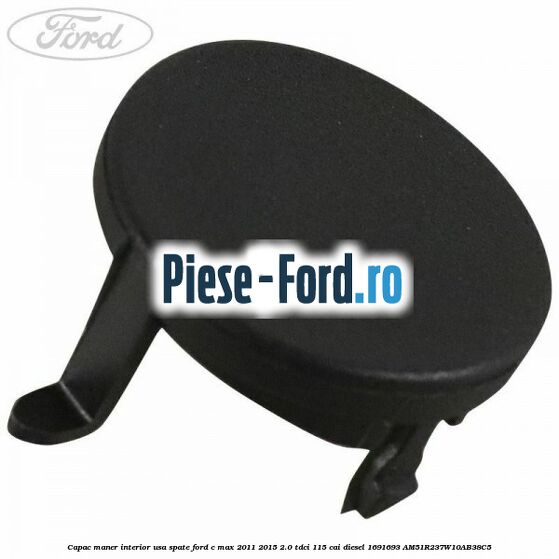 Bucsa prindere tija capota neagra Ford C-Max 2011-2015 2.0 TDCi 115 cai diesel